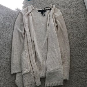 cream cardigan